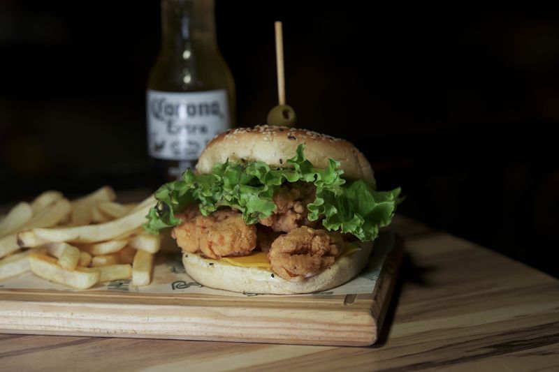 Double Stack Sandwich with two hot chicken patties